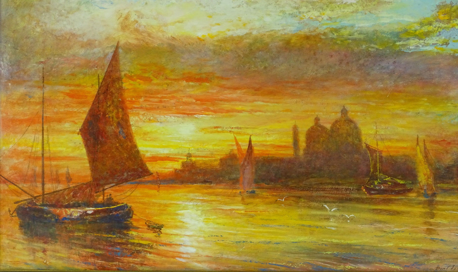Venice scene sunset - no frame